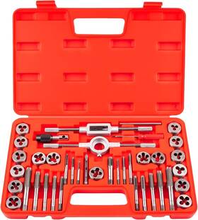 Gudekeen Szby01 40pcs Metric Tap And Die Set M3-m12 Threading Tool Kit Full