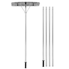 Gym09096 Gymax 240 Inch Snow Roof Rake Reinforced Aluminum Removal Tool For