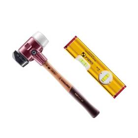 3027s024 Halder Inc Rubber/plastic Head Soft-face Mallet With Wood Handle And Spirit Level