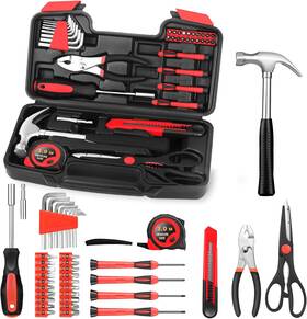 Hangying 726084986619 39-piece Household Tool Set With Toolbox Storage Case - All Purpose Small Hand T