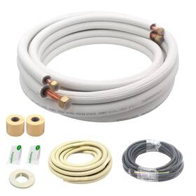 Tg00097 Hansum 16ft Length Mini Split Line Set 1/4 Inch 1/2 Od Copper Pipes Tubing And 3/8 Whit