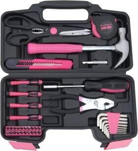 Hantinstom 744759103802 39-piece Household Tools Kit Essential Home Repair Set With Plastic Toolbox Idea