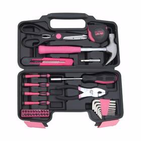 Hantinstom 788567605929 39-piece Household Tools Kit Essential Home Repair Set With Plastic Toolbox I