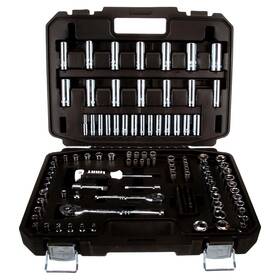 Hart 445001845893 140-piece Chrome Mechanics Tool Set - Sae And Metric 1/4 3/8-inch Drive