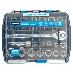 Hhmtb108 Hart Consumer Products Inc 27-piece 3/8 Inch Mechanics Tool Set 90-tooth