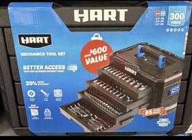 Hhmts338 Hart 300-piece Mechanics Tool Set Chrome Ratchet Socket Hex Key Sae Metric Box