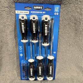 Mssdsb003 Hart 17 Piece Screwdriver Set Magnetic Tips Anti-roll Modular Bit Storage