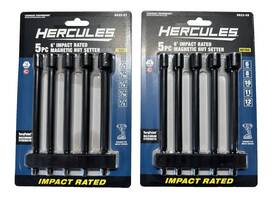 64772-64773 Hercules 6 Inch Impact Rated Magnetic Sae And Metric Nut Setters 10 Pieces