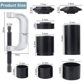 Hfgvbdne 438190798910 10pcs Heavy Duty Ball Joint Press Kit Repair Removal Tool