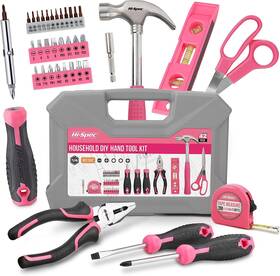 Hi-spec 313049445498 42pc Pink Household Diy Tool Set For Women. Home Office And College Dor