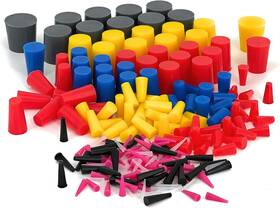 High Temp Masking Supply 445038343317 235 Piece Silicone Rubber Plug Set - Sizes 1/32 Inch To 1