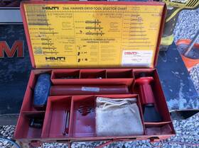 Dx-61 Hilti Vintage D66l Hammer-drive Fastening Tool Complete Kit With Metal Case