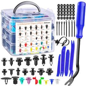 1270 Hinitoyou Cj01 Pcs Car Retainer Clips Kit Bumper Repair With 32 Universal Sizes Ret