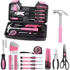 Hoey 314077006485 39-piece All-purpose Household Tool Kit - Small Home Set With Toolbox