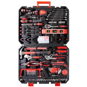 Fba198 Home 198pc Repair Tool Kit With Toolbox Diy Hand Tools Set For Maintenance Use