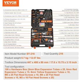 Sy-216 Home Vevor Tool Kit Repairing With Portable Storage Case For