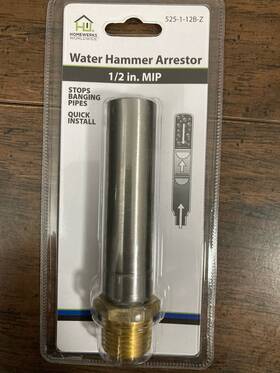 525-1-12b-z Homewerks Water Hammer Arrestor 1/2 Inch Mip Threaded Stop Banging Pipes