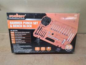 52383 Horusdy Tool 23 Piece Hammer Punch Set And Bench Block
