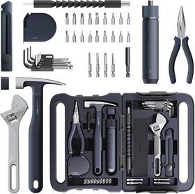 Qwgjb003 Hoto 40-piece Tool Kit Household Essentials Set With Smart Electric Screwdriv