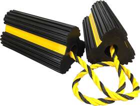 Hoxwell 689991817202 Heavy Duty Rubber Dual Wheel Chocks Front And Back Rv Leveling Blocks 1