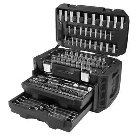 Hrt 826705635411 215-piece Mechanics Tool Set Diy Multiple Drive 90-tooth Ratchet Quick-release