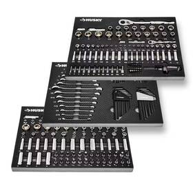Husky 313034166193 1/4 Inch 3/8 And 1/2 72-tooth Ratchet Mechanics Tool Set With Eva