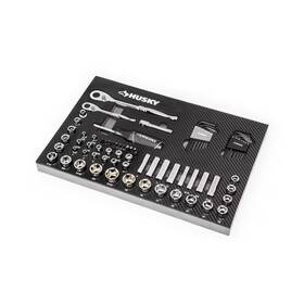 Husky 313105918980 1/4 Inch And 3/8 Drive 72-tooth Ratchet Mechanics Tool Set In Eva Foam