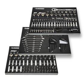 Husky 313107779732 Ratchet Mechanics Tool Set 1/4 In 3/8 And 1/2 72-tooth Eva