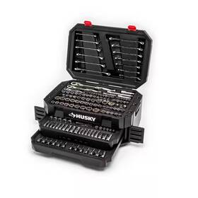 Husky 313109854840 Ratchet Mechanics Tool Set Chest 72-tooth 244 Piece 1/4 Inch 3/8 1/2