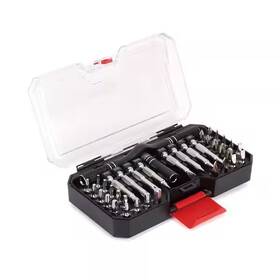 Husky 339658325 40-piece Ratcheting Screwdriver Set Phillips Slotted Torx Hex Bits Case