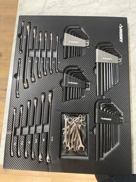Husky 445008692636 Mechanics Tool Set In Eva Tray Allen Wrench Wrenches