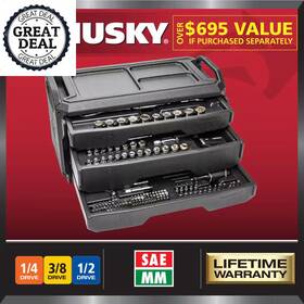 Husky 445010698626 Mechanics Tool Set 270-piece