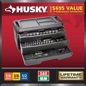 Husky 705353150357 Mechanics Tool Set 270-piece