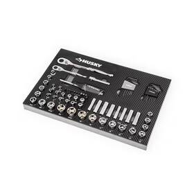 Husky 711181408072 1/4 Inch And 3/8 72-tooth Ratchet Mechanics Tool Set In Eva 70-piece