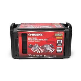 Husky 744759493248 270-piece Mechanics Tool Set Sae Metric Sockets Wrenches Ratchets Case