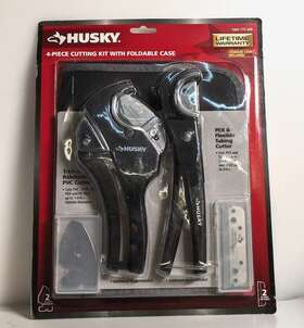 90279 Husky 4-piece Pvc Tube Cutting Kit And Replacement Blades In Foldable Case