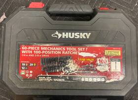 H10060mtsrm Husky 3 8 Inch Drive 100 Position Universal Metric Tool Set 60 Pieces