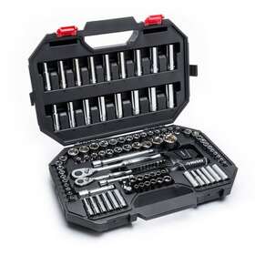 H119mts Husky Mechanics Tool Set 1/4 Inch And 3/8 Drive 72-tooth Ratchets With Case 119-pcs