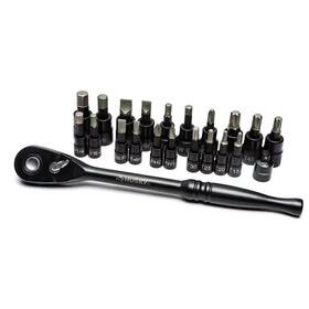 H3ddbs22pc Husky 1/4 And 3/8 Inch Drive Diamond Bit Ratchet Socket Set 22-piece