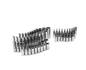 H4d66pcmss Husky 1/4 Inch Drive Sae And Metric Socket Set 66-piece