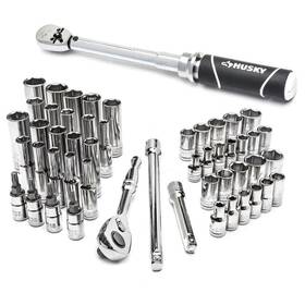 H50mts4dtwcb2 Husky Sae/metric Mechanic Tool Set 1/4 Inch Drive Deep With Torque Wrench 51-piece