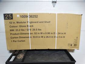 H52pegmod Husky Modular 52 Inch W Standard Duty Black Pegboard Attachment