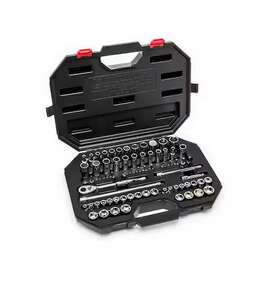 H70mts3dcratcb Husky Mechanics Tool Set 71-piece 72-tooth Chamfered Lead-ins Hard Case Chrome