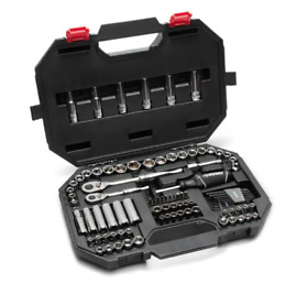 H94mts Husky Mechanics Tool Set Fastening Repair Tools 1/4inch 3/8inch Drive Sockets 94 Piece