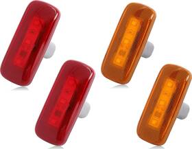 Husuku 709327168416 4pcs Dual Cab Bed Fender Led Side Marker Lights For 2010-2017 Dodge Ram