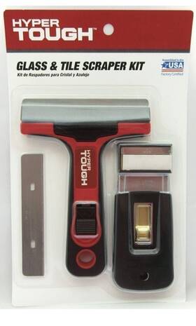 Hyper Tough 037064197117 Glass And Tile Scraper Kit Comes With Safety