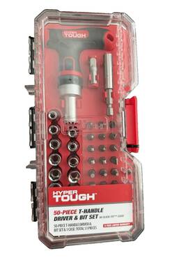42036cf Hyper Tough 50-piece T-handle Driver And Drill Bit Set