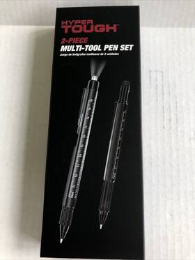 42864 Hyper Tough 2-piece Multi-tool Pen Set Black New Box