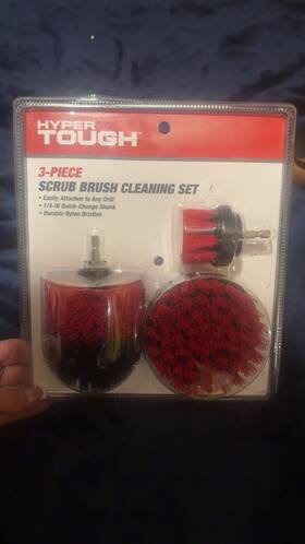 43097b Hyper Tough 3 Piece Scrub Brush Cleaning Set 1/4 In Quick Connect