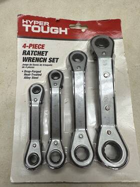 Hyper Tough 801656007203 Heavy-duty 4-piece Ratchet Wrench Set